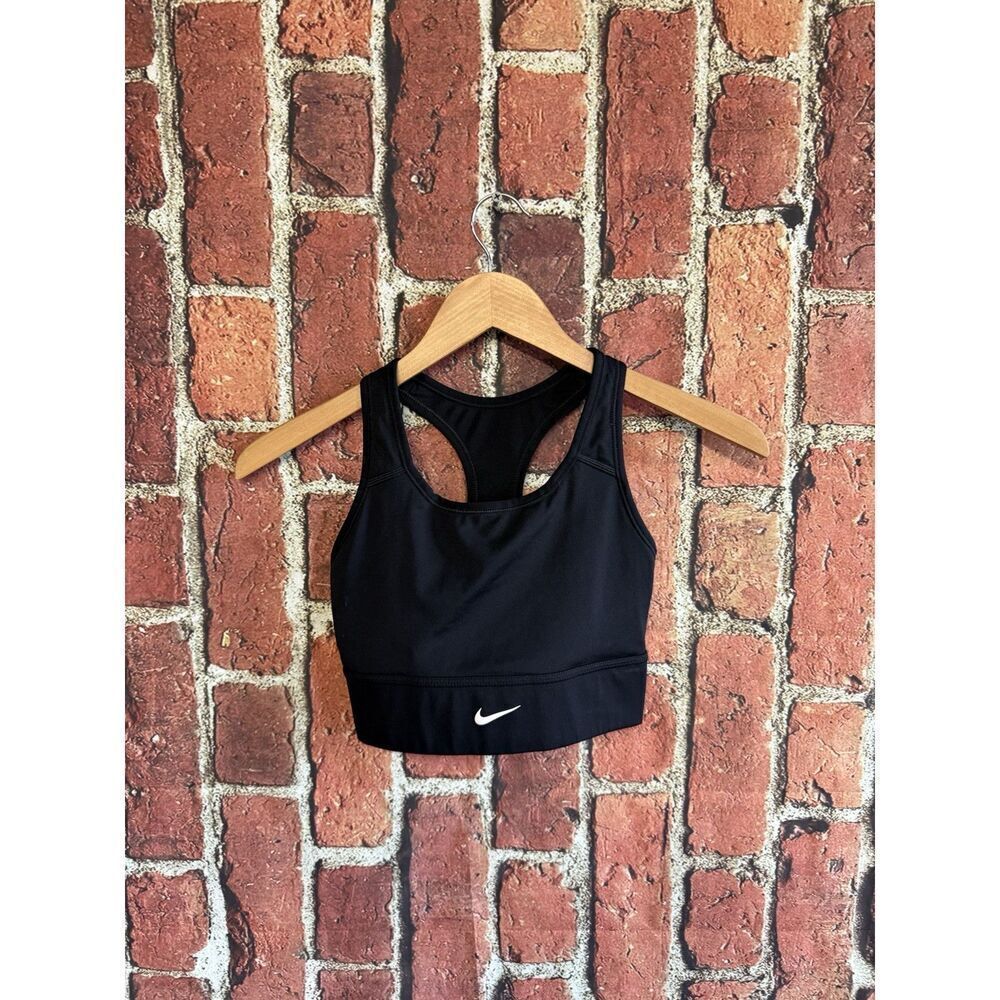 Nike Sportswear Womens Black Athletic Sports Bra Size Small Dri-Fit